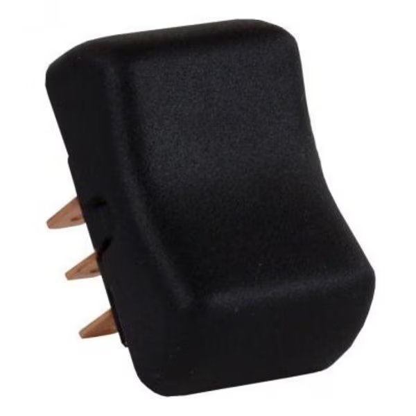 DPDT ON/OFF/ON MOMENTARY SWITCH, BLACK, Jr Products, Mfr#: 13025